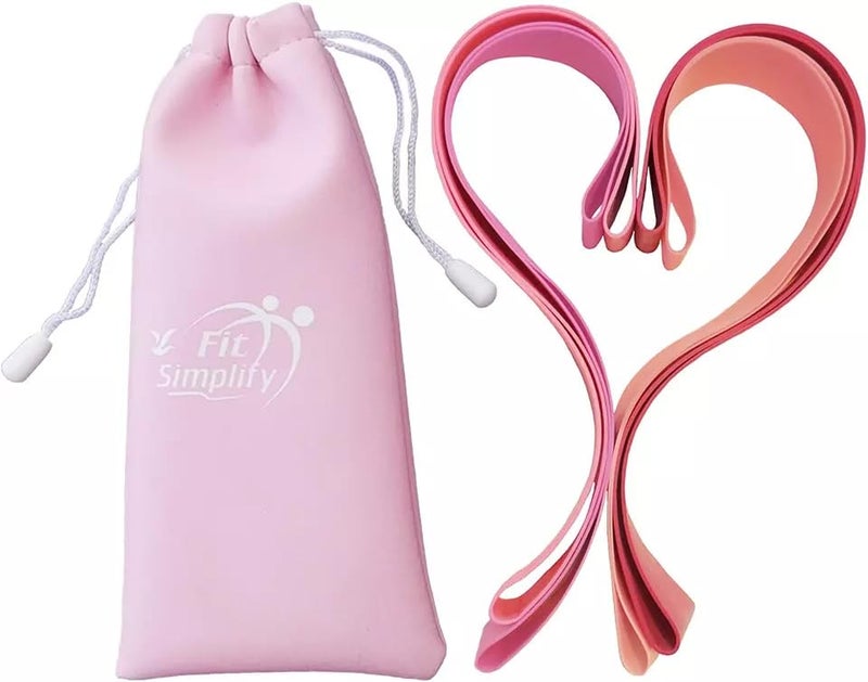 Fit Simplify Resistance Loop Exercise Bands with Instruction Guide and Carry Bag, Set of 5 - Image 5